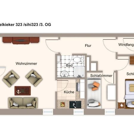 Hus Inselkieker Hus Inselkieker 323 Apartment Schillig Exterior photo